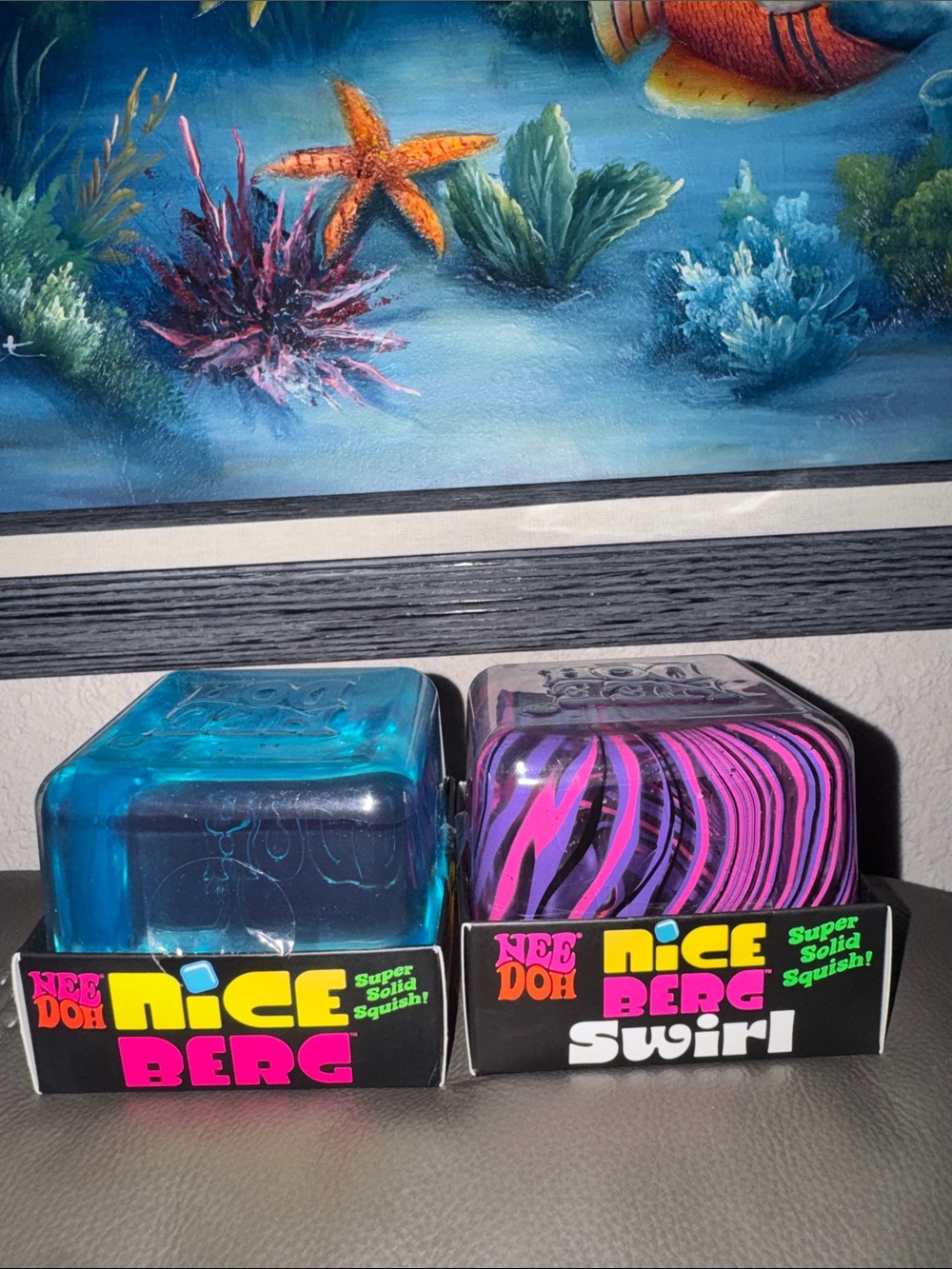 Nice Berg Swirl & Nice Berg Squish Kids Toys - Blue and Purple/Pink🩵🖤💗💜🧊🧊